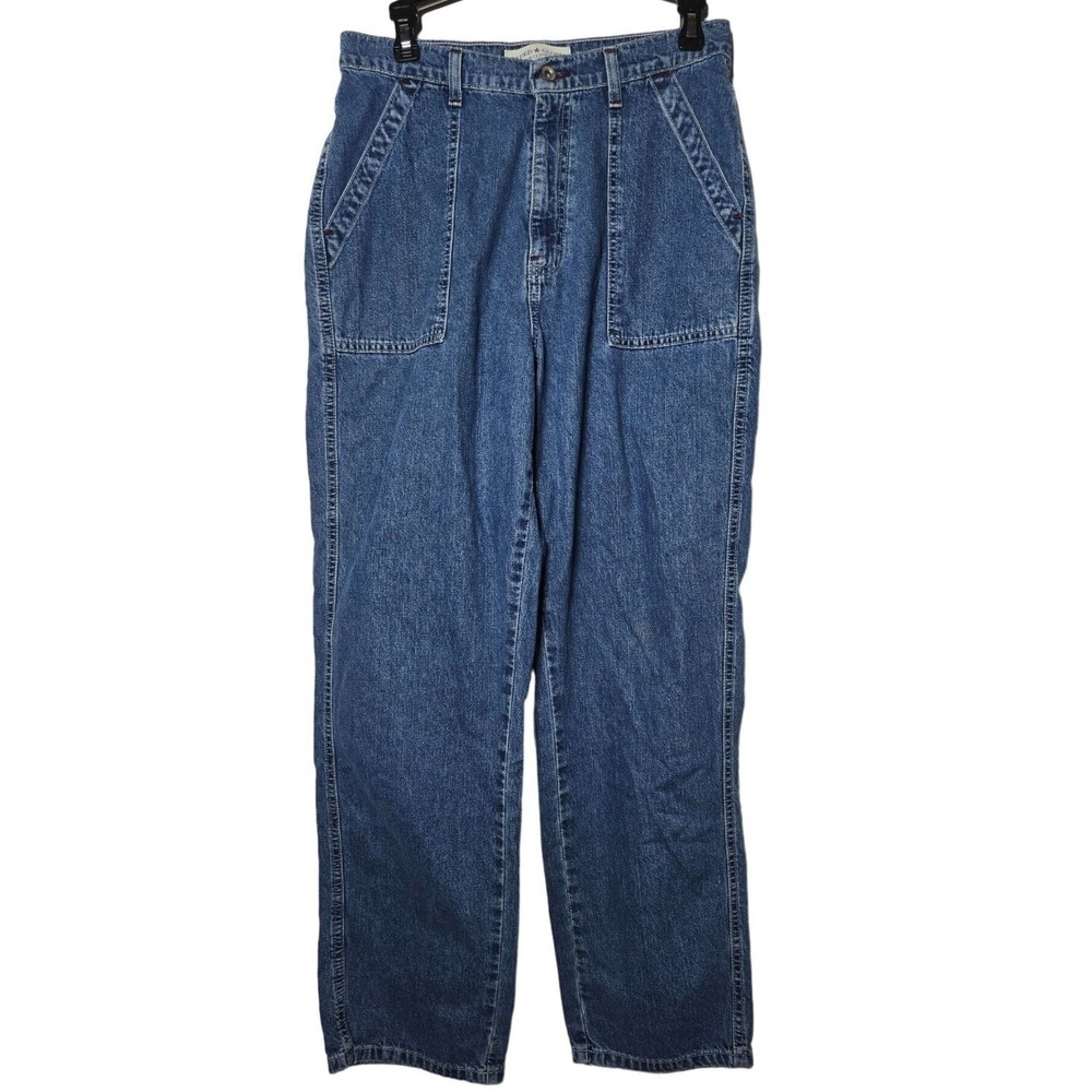 Faded Glory Women High-Waisted Blue Denim Jeans 16 Y2K Casual Baggy Vintage